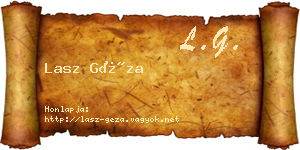 Lasz Géza névjegykártya