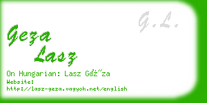 geza lasz business card